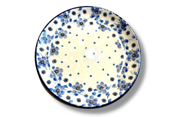 261 Bunzlau Gebaksbordje 2328X Blue White Love  261 Gebaksbordjes Ø 16 cm